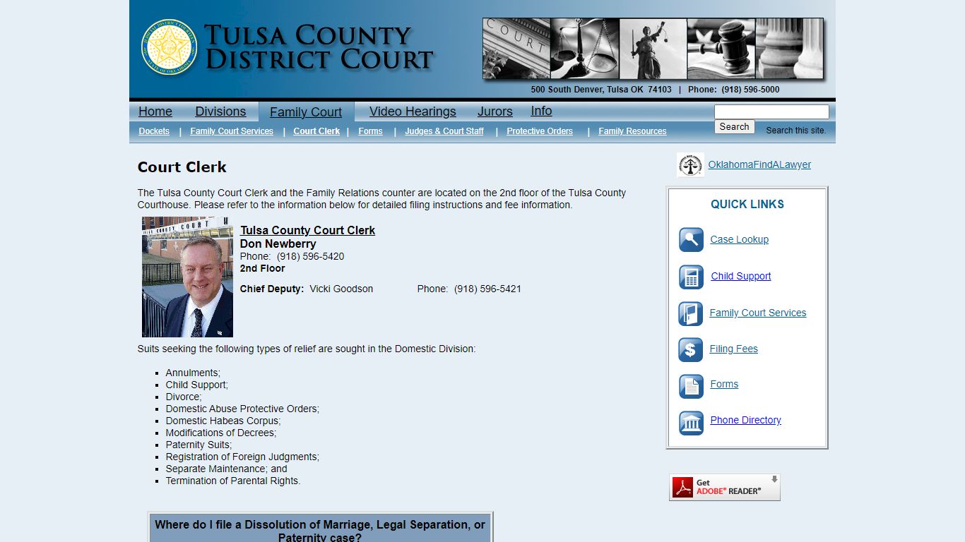 Court Clerk - Tulsa County District Court