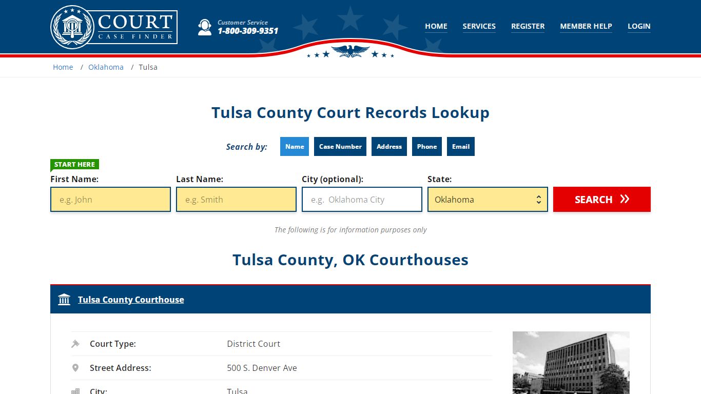 Tulsa County Court Records | OK Case Lookup - CourtCaseFinder.com