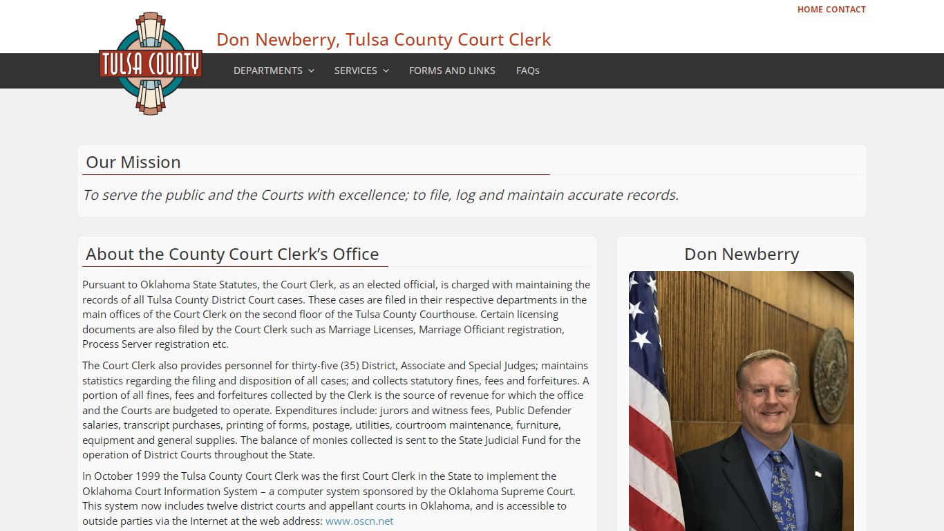 Don Newberry, Tulsa County Court Clerk